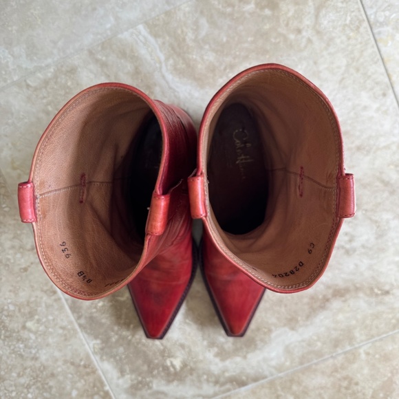 Cole Haan  Red Cowboy Boots Women's SZ 8 1/2 - Picture 5 of 8